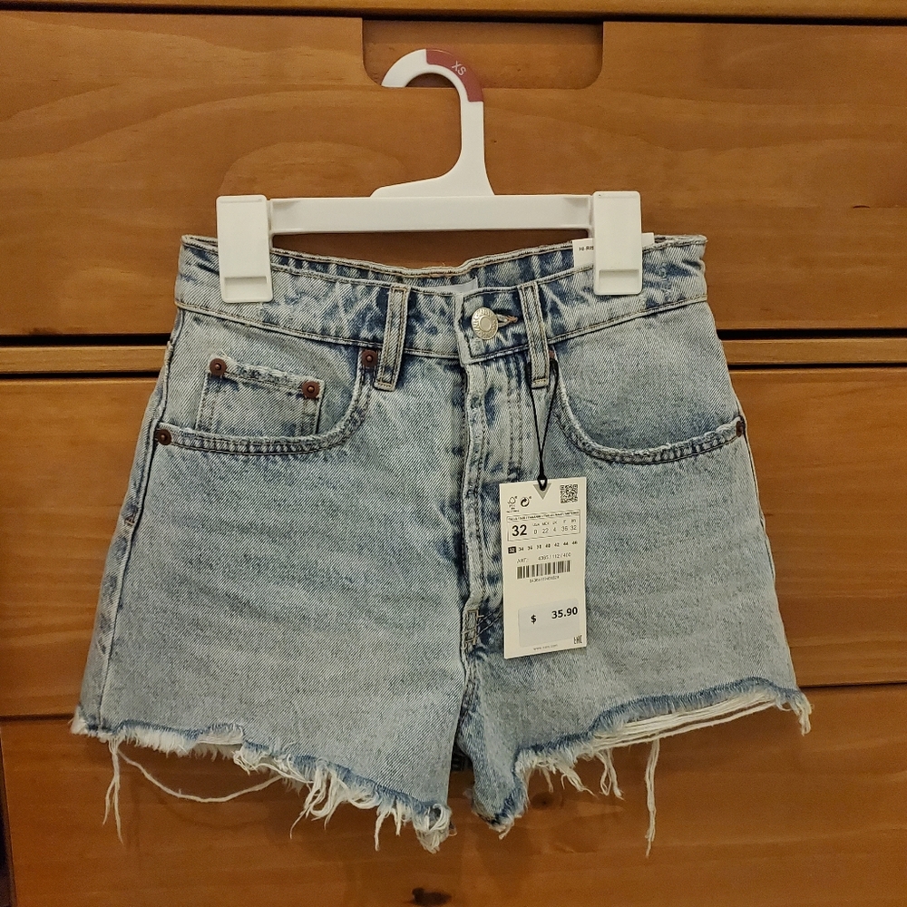 High Waist Denim Jean Shorts Size 0